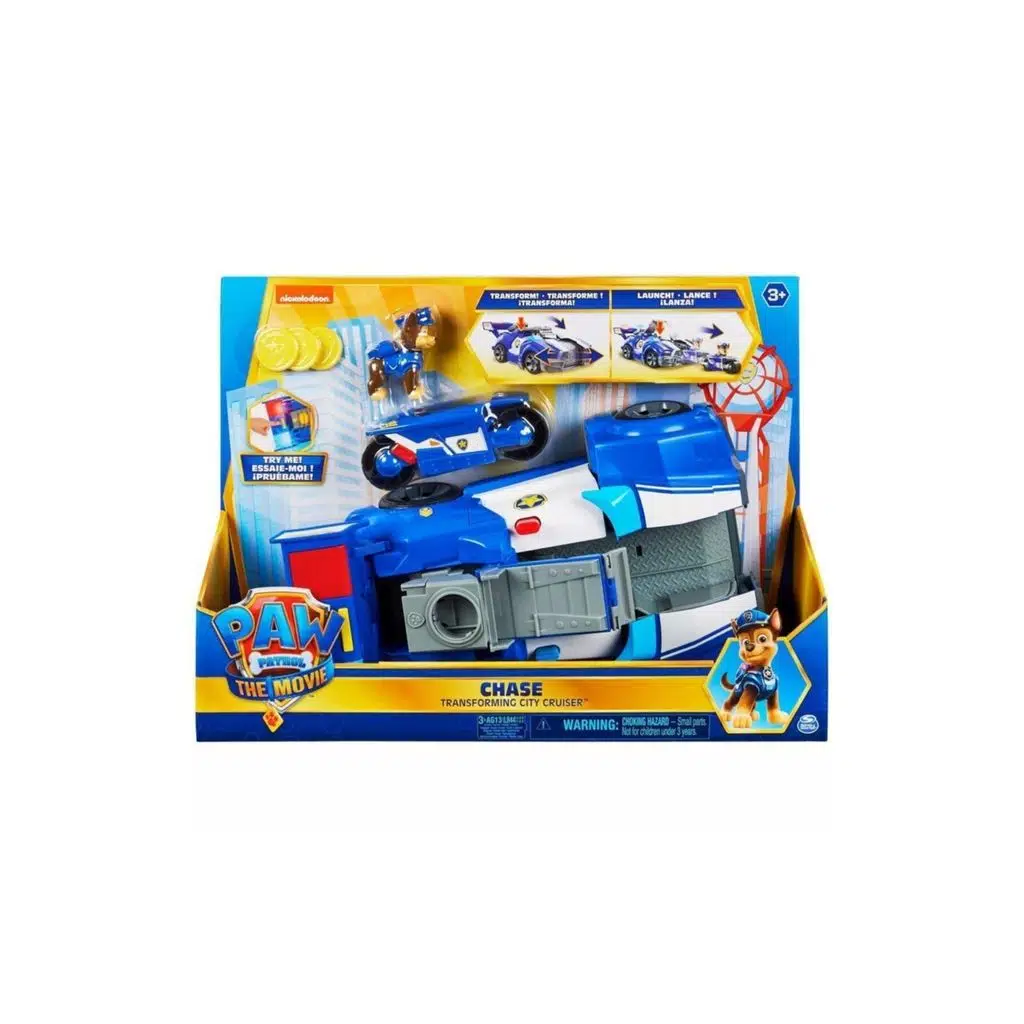 6060759 Paw Patrol, Chase'in 2si1 Arada Dönüşebilen Işıklı Şehir Aracı Ve Sesli Motosikleti / Paw Pa