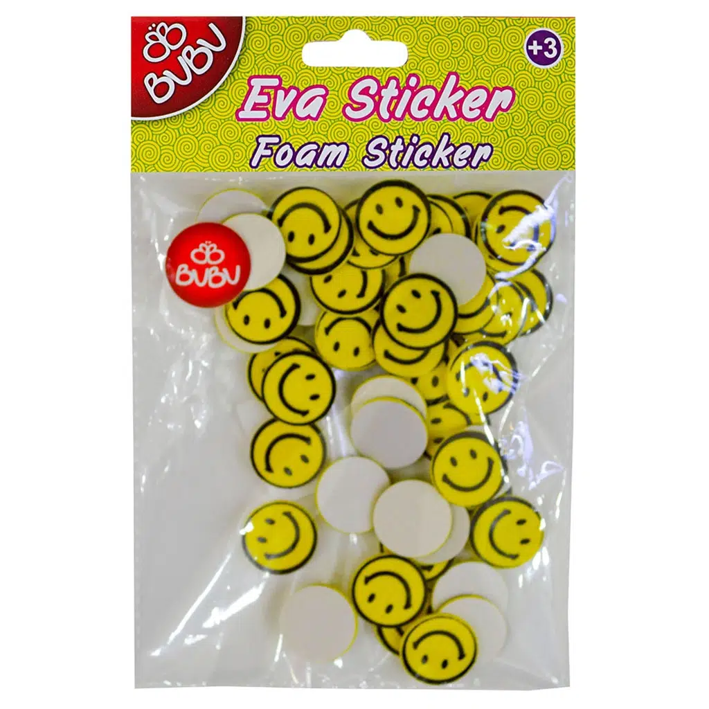Bu-Bu Eva Sticker Gülen Yüz Küçük