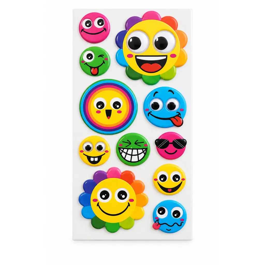Bu-Bu Puffy Stickers Çiçekler