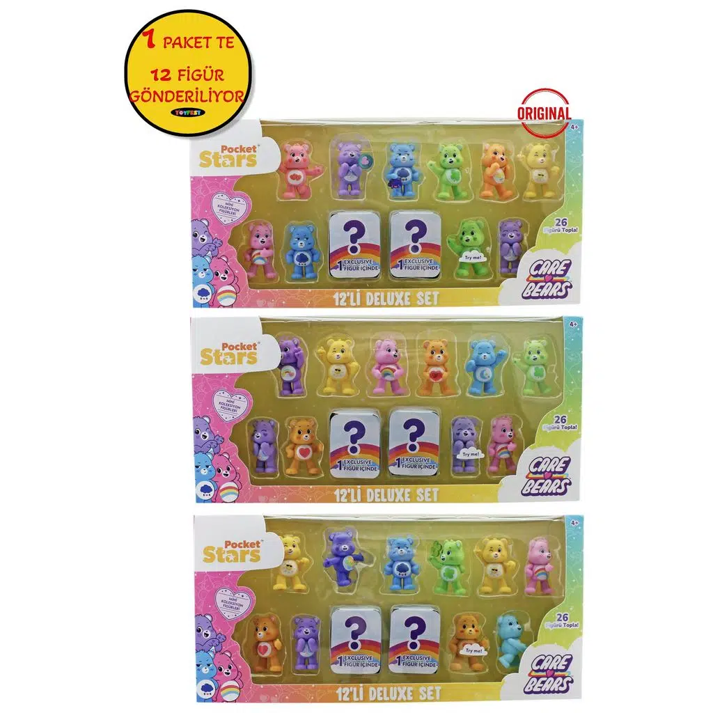 Care Bears Mini Koleksiyon Figürleri 12'li Paket - 1 ADET