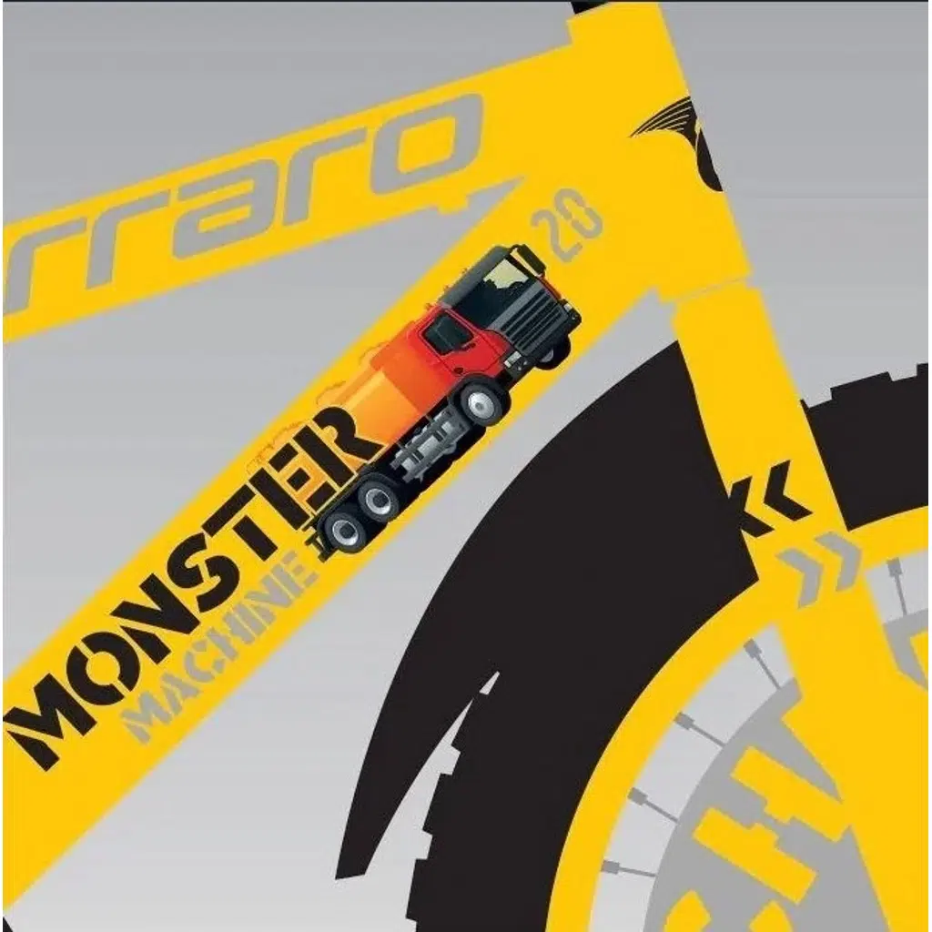Carraro Monster 20 Jant Alüminyum Çocuk Bisikleti Sarı-Gri-Siyah-Sarı