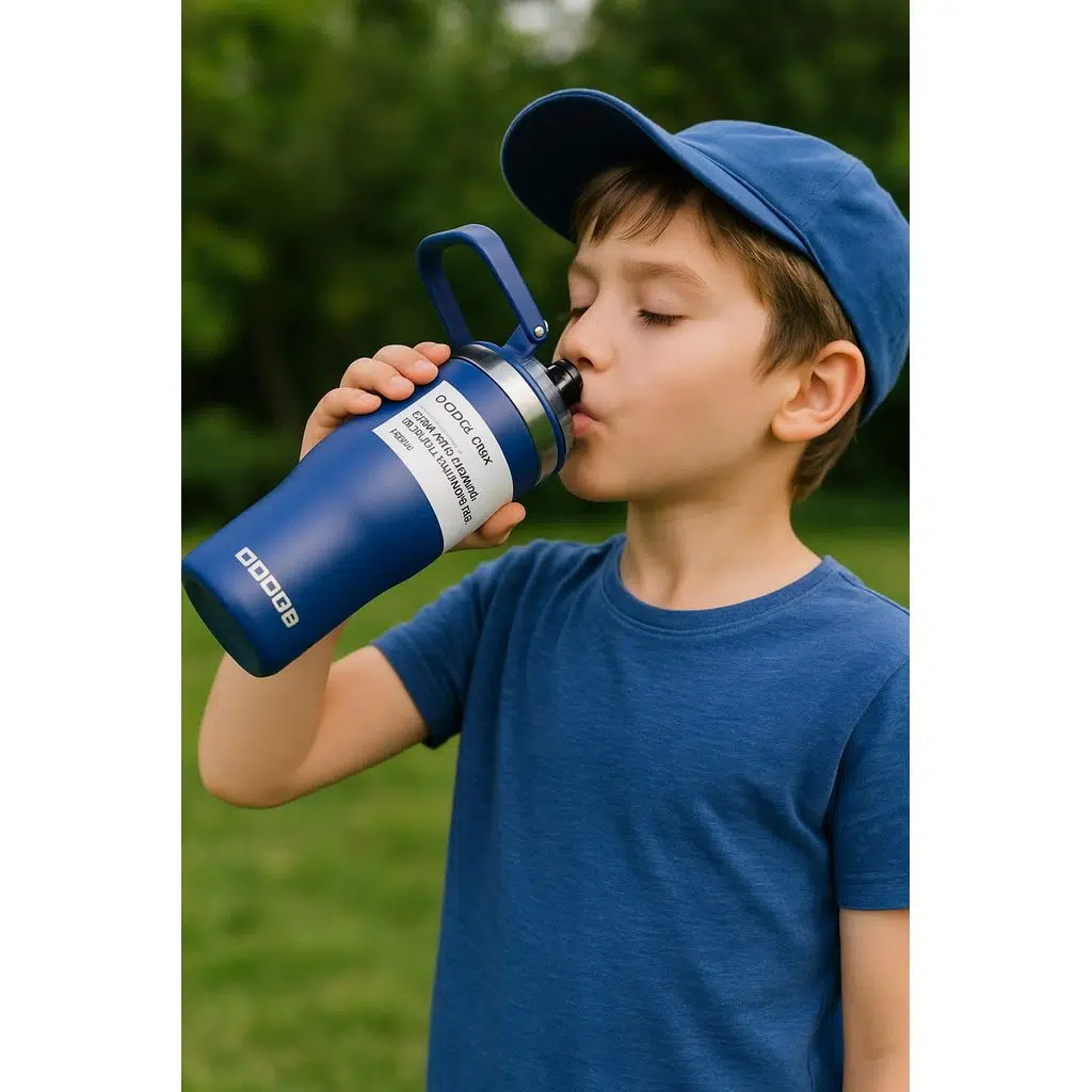 Paslanmaz Çelik Termos Matara 750 Ml Dökülmez Kapaklı Taşıma Saplı 4 Renk Dodge Spor Kullanıma Uygun