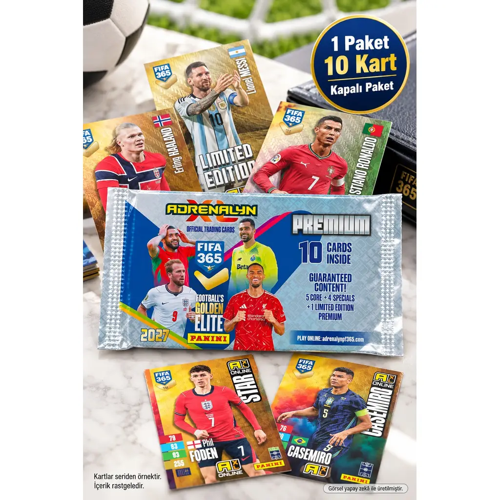 Panini FIFA 365 Adrenalyn 2027 Premium Futbolcu Kartı 1’li Paket - 10 Kart