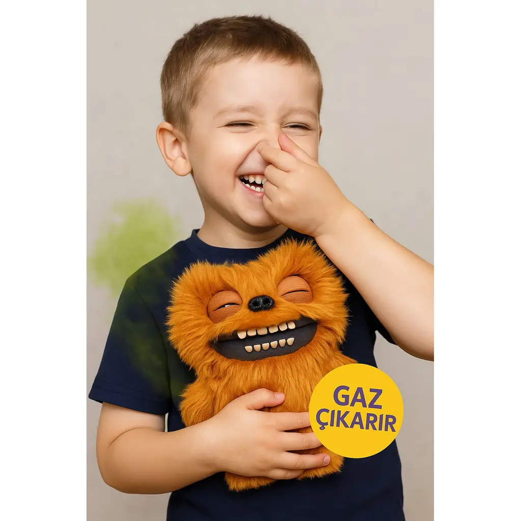 Gaz Çıkaran Fuggler Fart Face Sesli Hareket Sensörlü Komik Çirkin Peluş Oyuncak Count Underoo McGoo