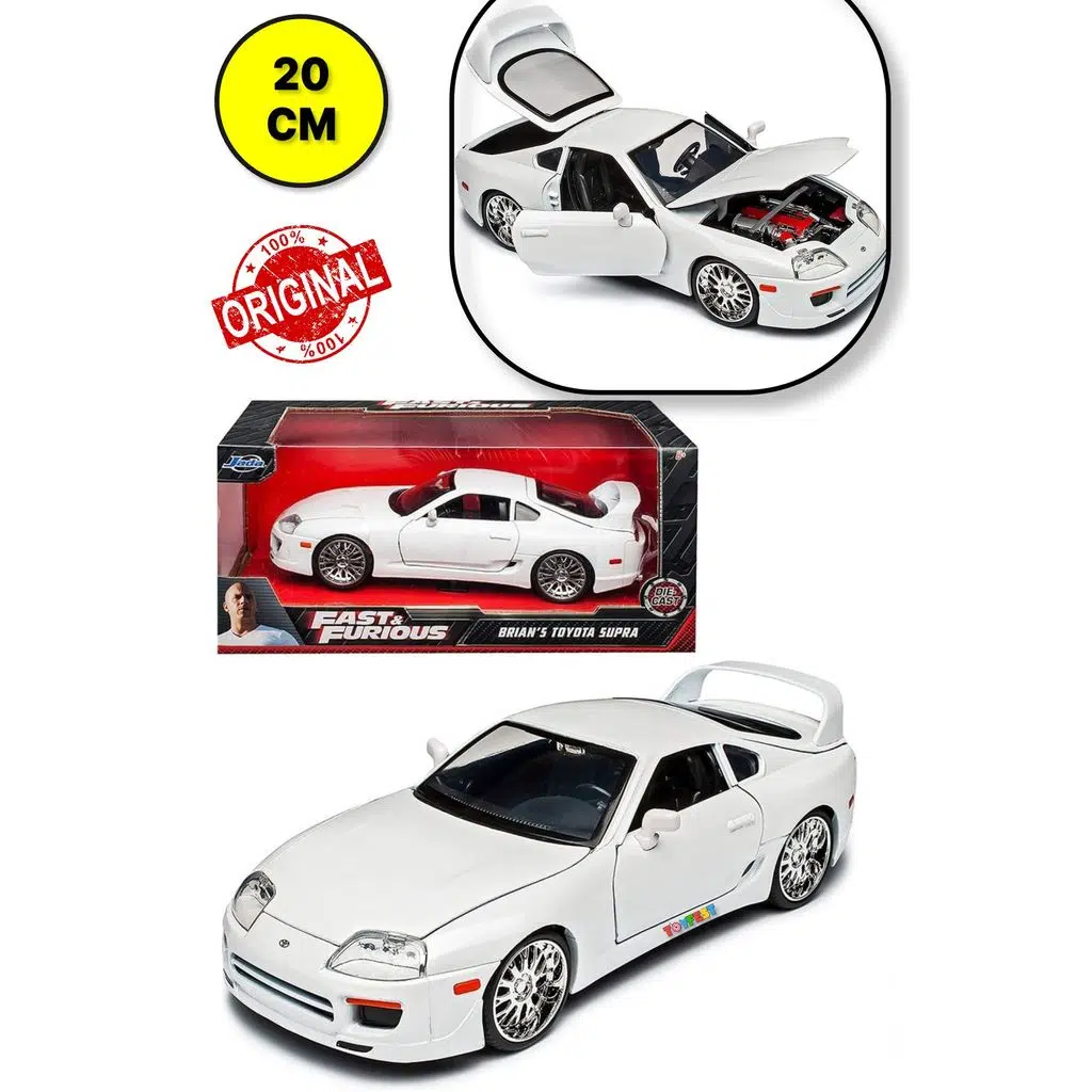 Jada Fast & Furious 1995 Toyota Supra Model Araba Beyaz 1:24