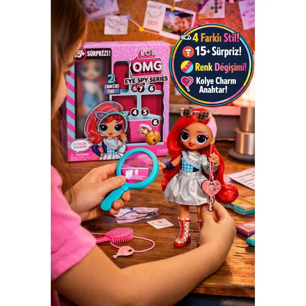 LOL Surprise OMG Eye Spy Series Moda Bebek 15+ Sürpriz Renk Değişimli 4 Stil Aksesuarlı Set!