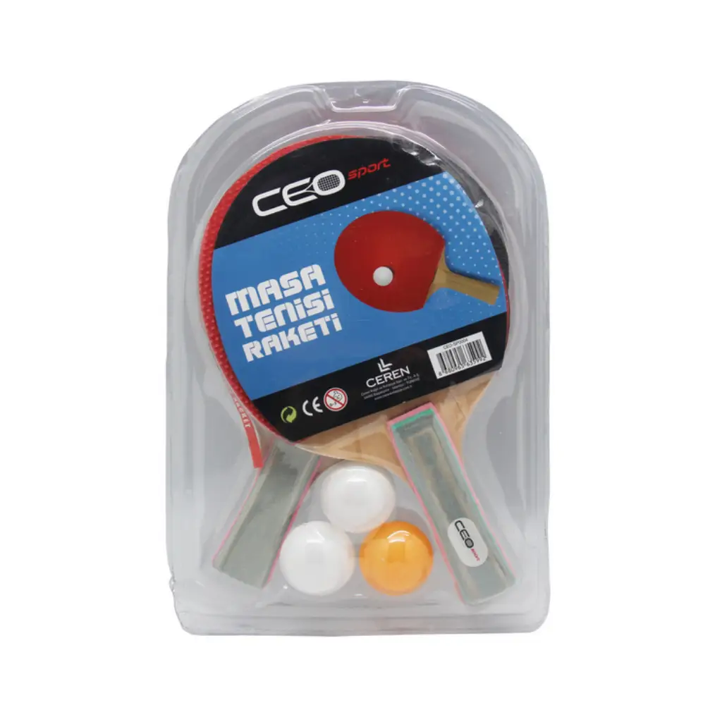 Masa Tenisi Raket Seti - 2 Masa Tenisi Raketi + 3 Pinpon Topu ( SP0004 )