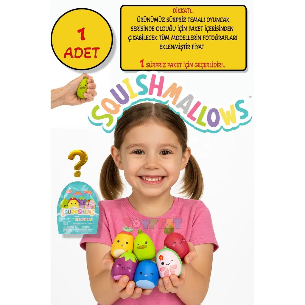 Squishmallows Squooshems – 1 Adet - 6.5 CM Sürpriz Yumuşacık Koleksiyon Oyuncağı Seri 12
