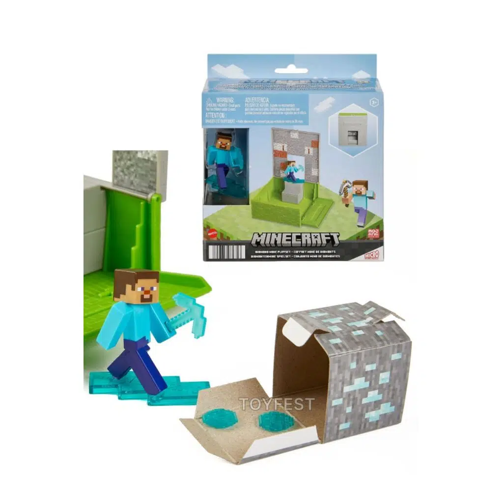 Minecraft Steve Elmas Madeni Mikro Oyun Seti