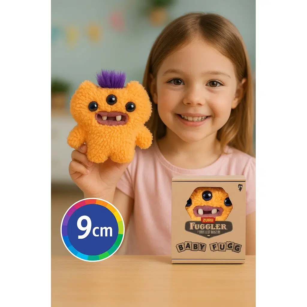 Mini Koleksiyonluk ZURU Fuggler Baby Fuggs Komik Çirkin Peluş Oyuncak Reek O Turuncu 9cm