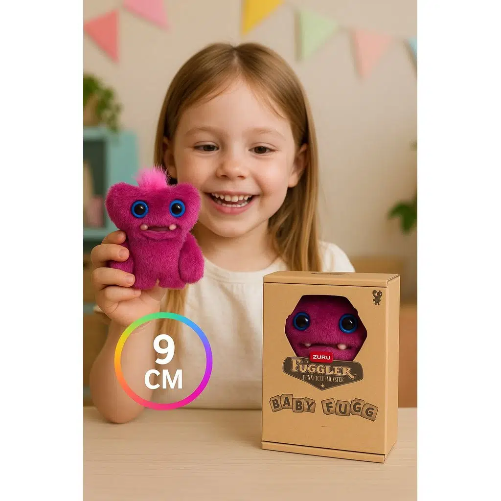 Mini Koleksiyonluk ZURU Fuggler Baby Fuggs Komik Çirkin Peluş Oyuncak Sir Belch Bordo 9cm