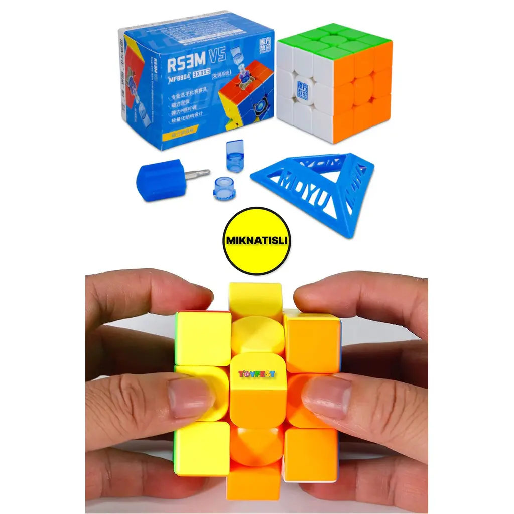 Moyu 3x3 Rs3m V5 Third Order Magnetic Double Modulation Cube Mıknatıslı Zeka Rübik Küp