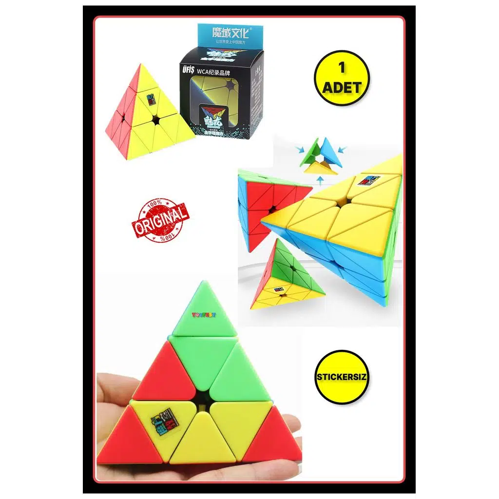 Moyu Pyramid V2 Cube - Stickersız Akıl Zeka Rübik Küp