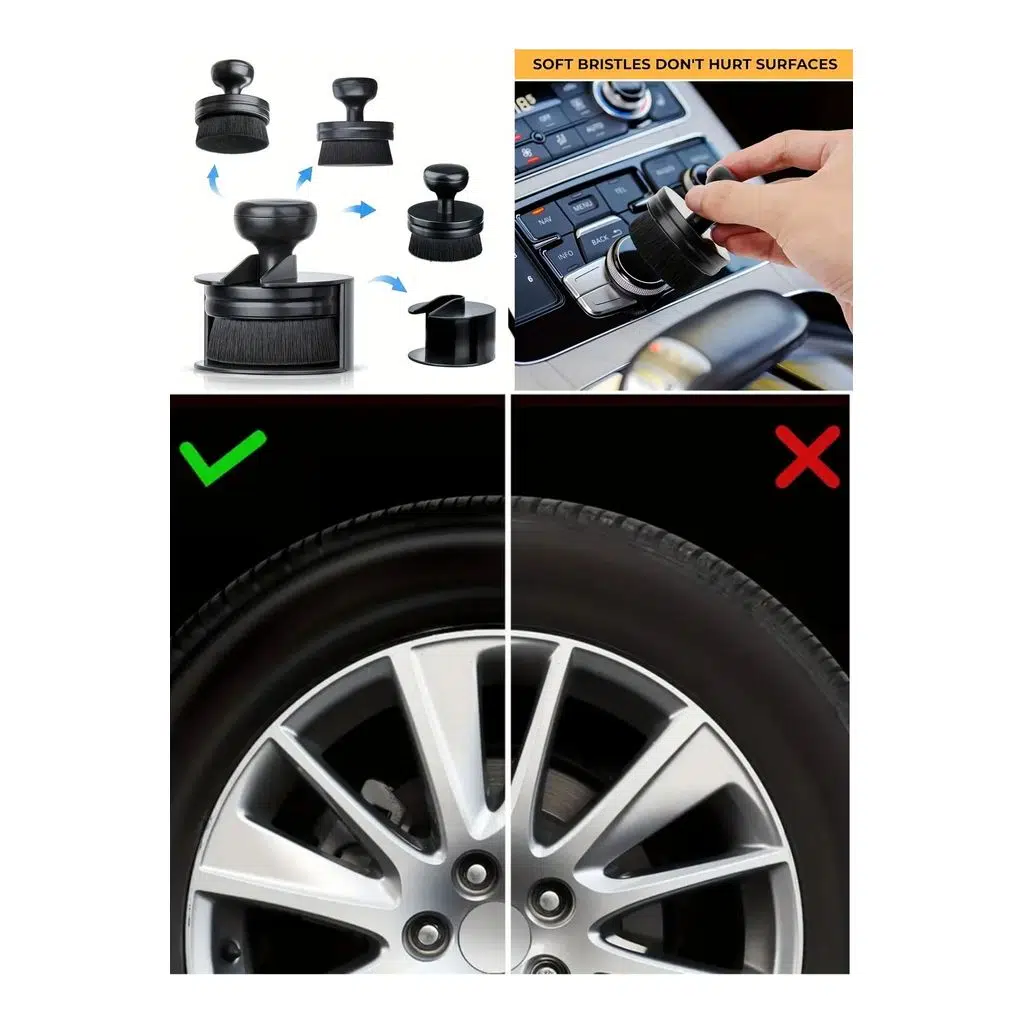 Oto Motor Bisiklet Lastik Parlatıcı Aplikatörü Yumuşak Fırça