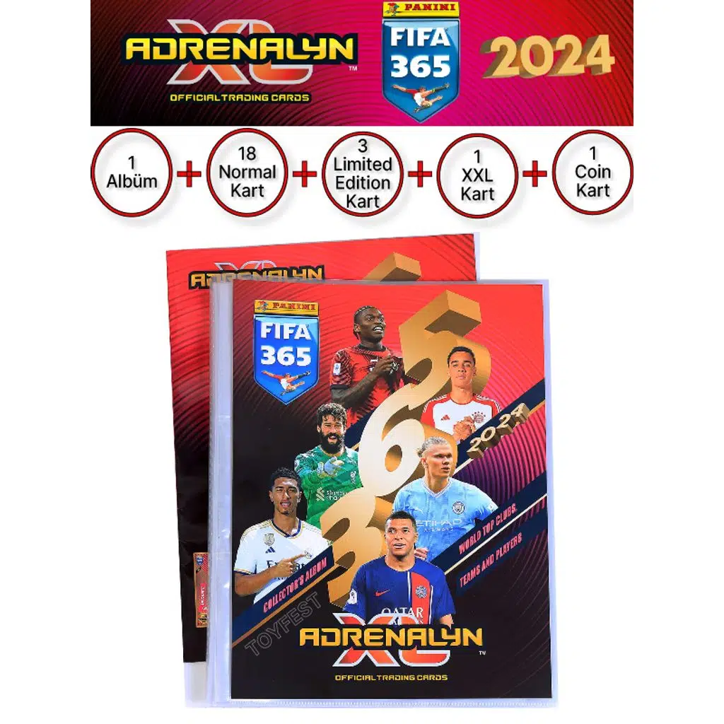 Panini Adrenalyn Fifa 365 - 2024 TCG Mega Başlangıç Paketi Futbolcu Kartları Dergi Albümü