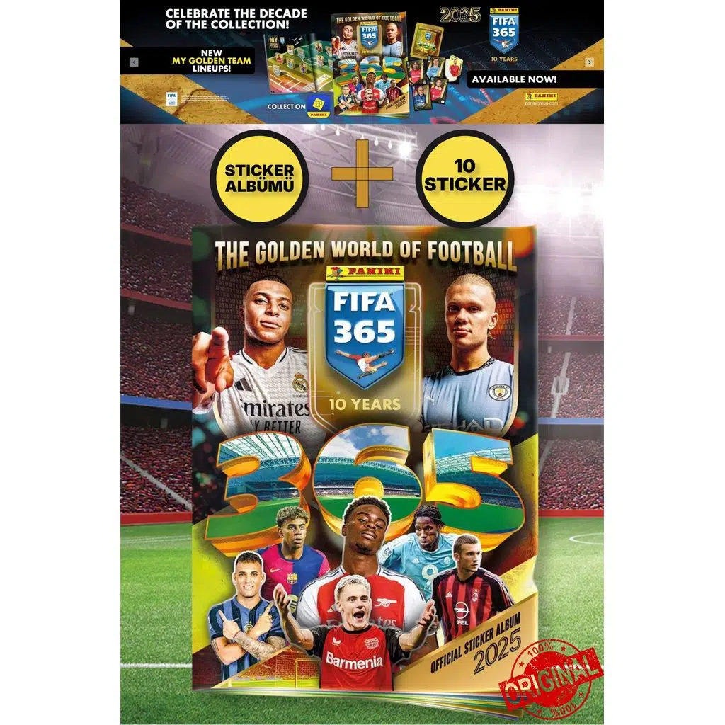 Panini Adrenalyn Fifa 365 - 2025 Sticker Başlangıç Paketi Futbolcu Stickerları Dergi Albümü