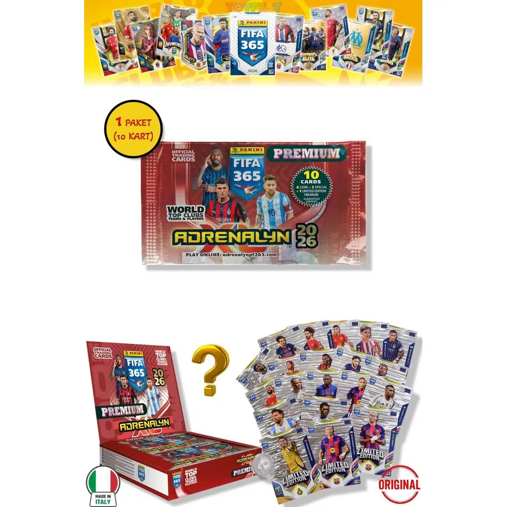 Panini Fifa 2026 Premium 1 Paket - 10 Kart (6 Core 1 Fans 1 Power 1 Jewel 1 Limited Edition)