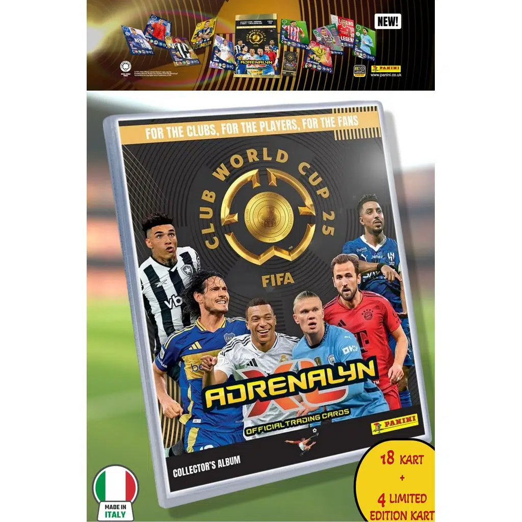 Panini Club World Cup 25 Futbolcu Kartları Başlangıç Seti Albümü (18 Kart + 4 Limited Edition)