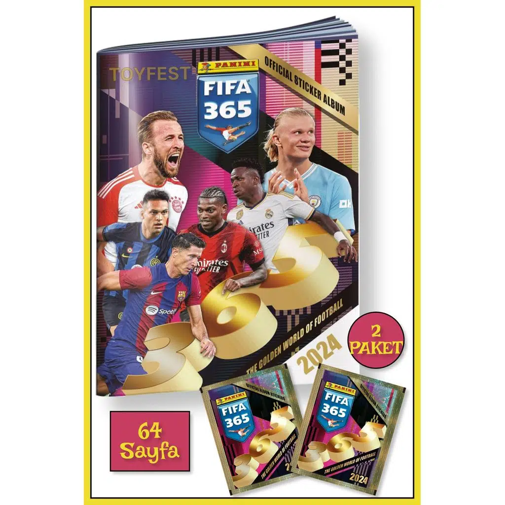 Panini Fifa 365 2024 Futbolcu Stickers Kartları Albümü Dergisi + 2 Paket ( 10 Stickers )