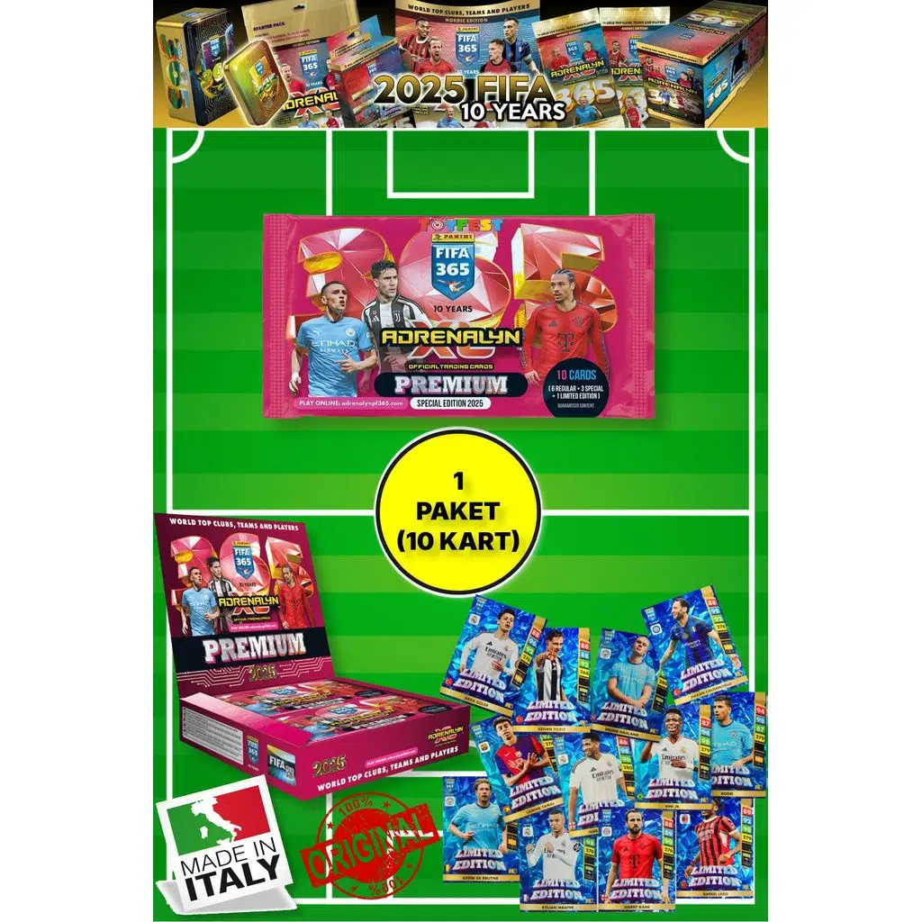 Panini Fifa 365 - 2025 Official Special Edition Premium Card Futbolcu Kartları - 1 PAKET (10 KART)
