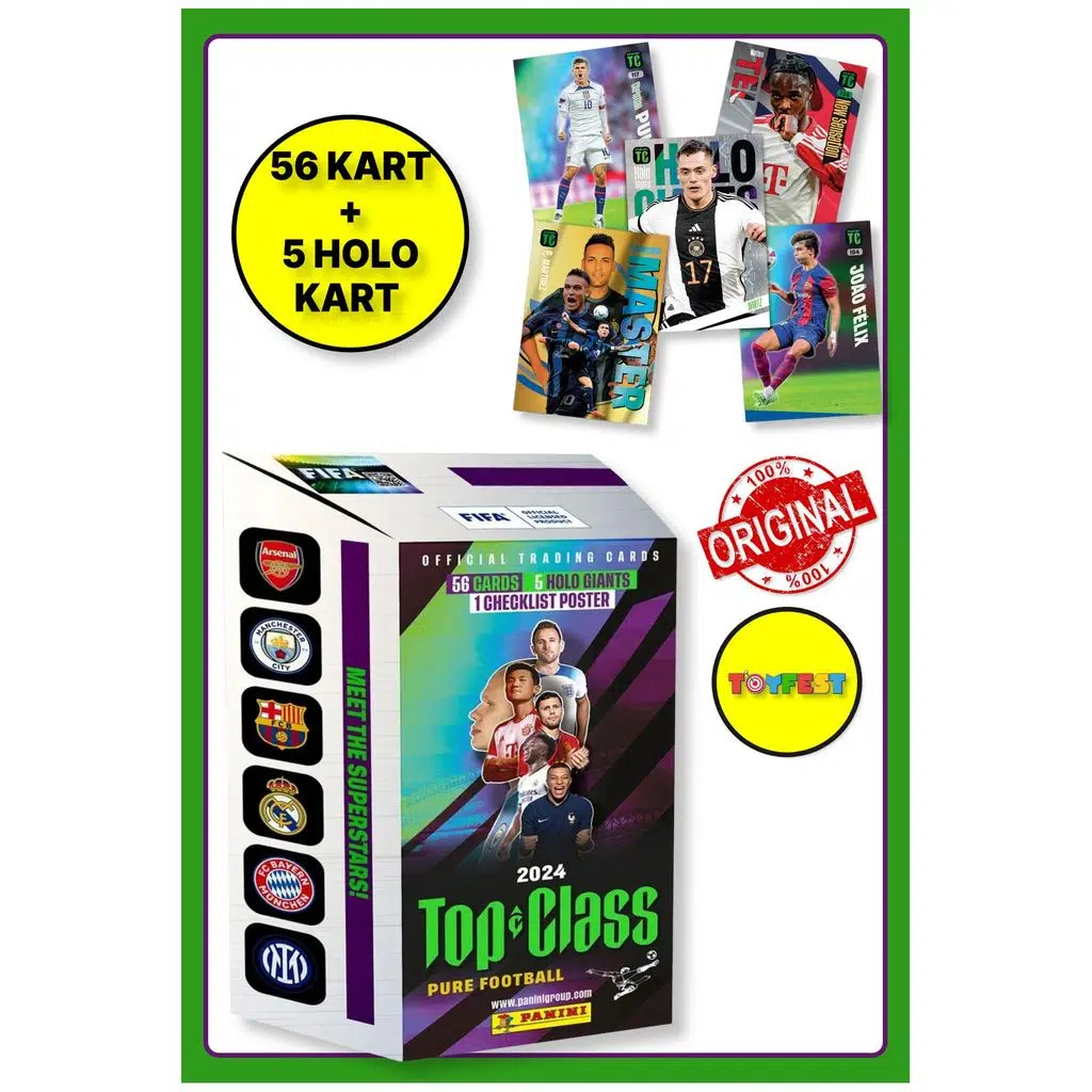 Panini Fifa Top Class 2024 Blaster Box TC Futbolcu Kartları - 1 Paket (56 Kart + 5 Holo Giants Kart)