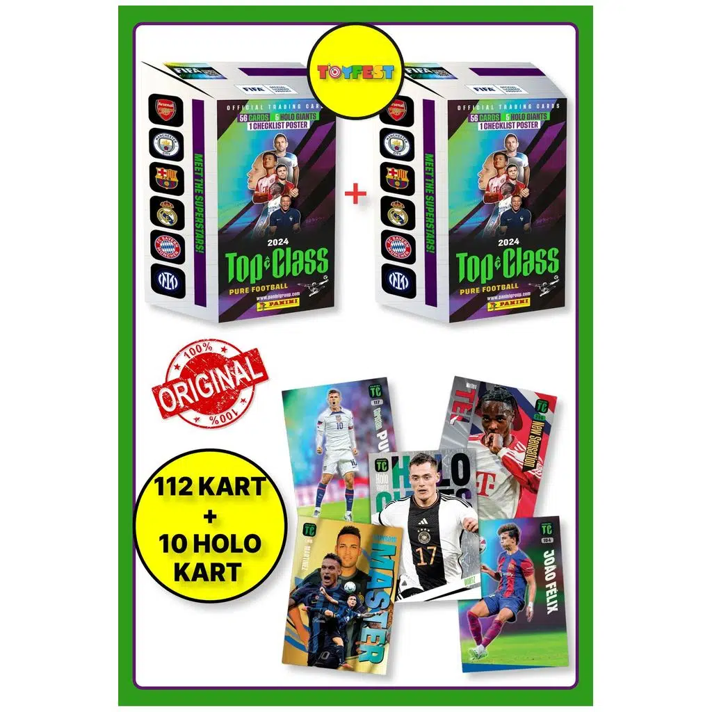 Panini Fifa Top Class 2024 Blaster Box TC Futbolcu Kartları -2 Paket (112 Kart +10 Holo Giants Kart)