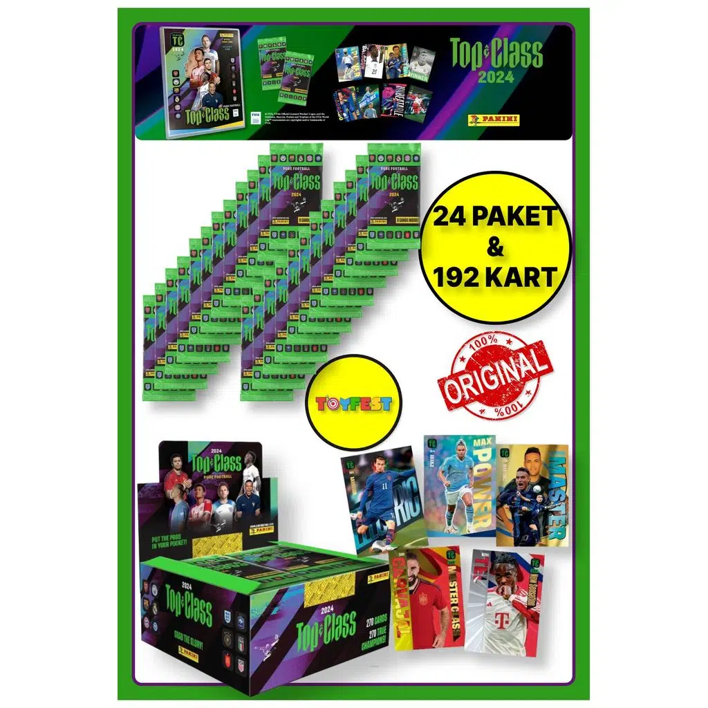 Panini Fifa Top Class 2024 Koleksiyonluk Futbolcu Kartları + 24 Paket (192 Adet Kart)
