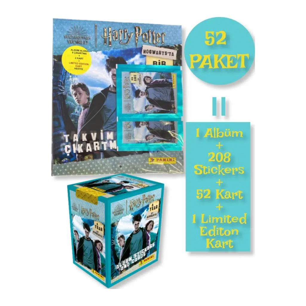 Panini Harry Potter A Year At Hogwarts Sticker Takvim Koleksiyon Albümü + 52 Paket Kart