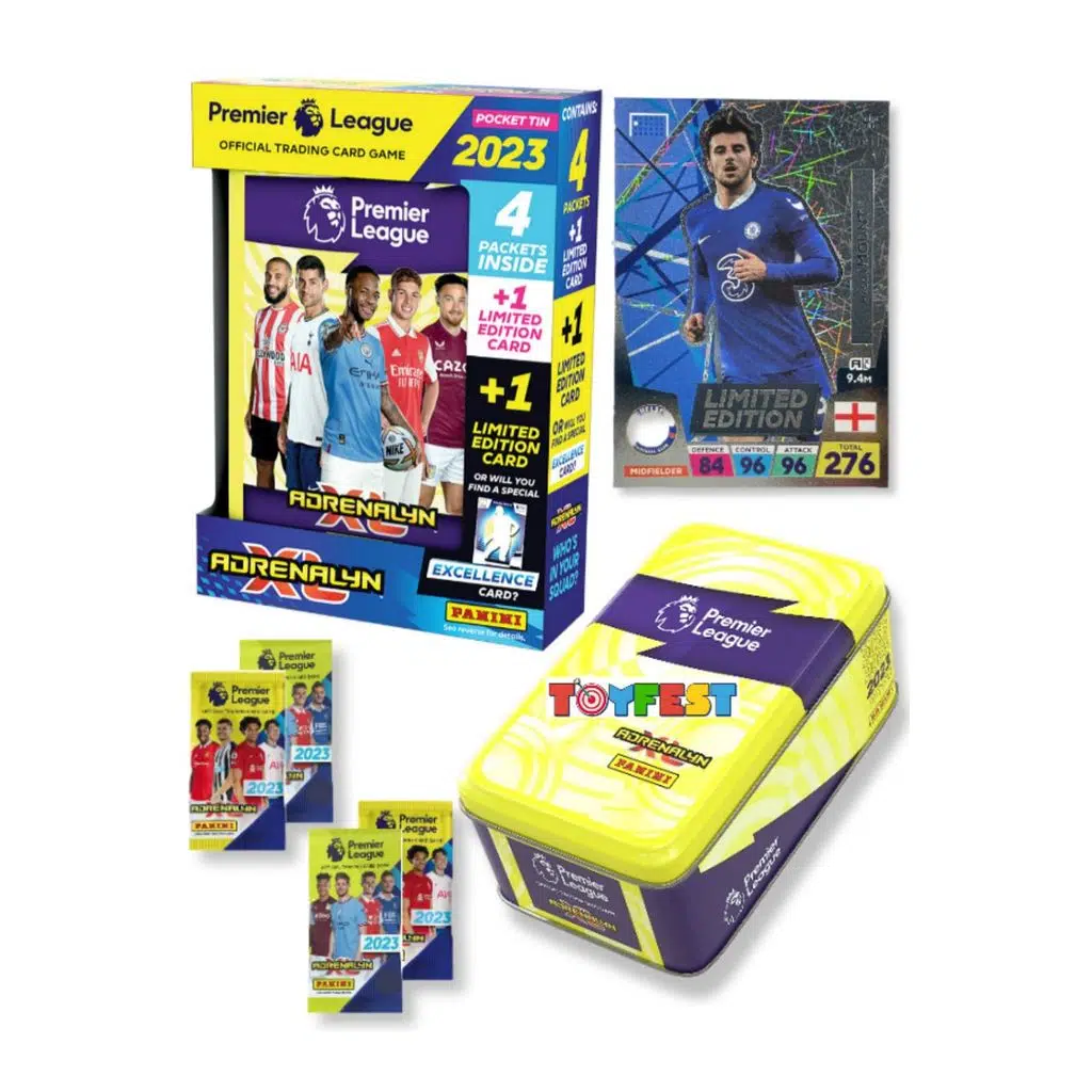Panini Premier League 2023 Tin Box - Ingiltere Premier Ligi Metal Kutulu Futbolcu Kartları ( 1 Kutu)