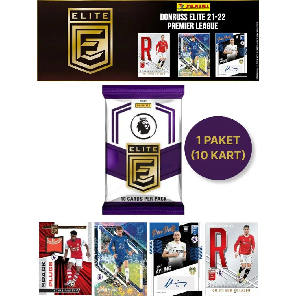 Panini Premier Lig 21 - 22 Donruss Elite Futbolcu Kartları - Özel Koleksiyon Serisi - 1 PAKET