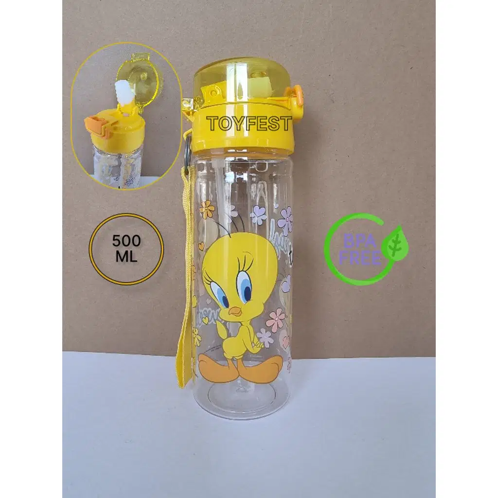Pipetli Suluk Matara - Kilit Kapaklı Tweety Temalı Lisanslı - 500 ML