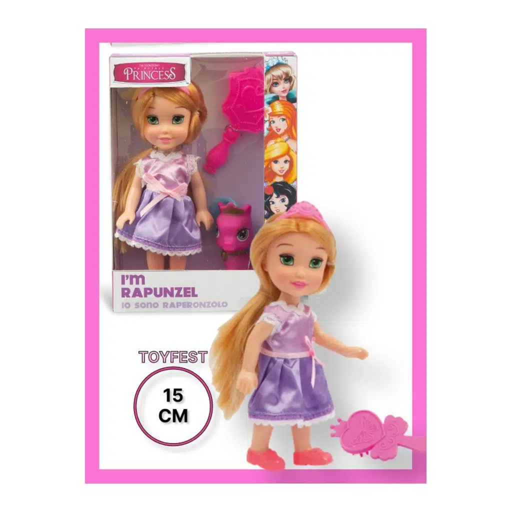 Prenses Bebekler - RAPUNZEL ve Pony - 25 CM