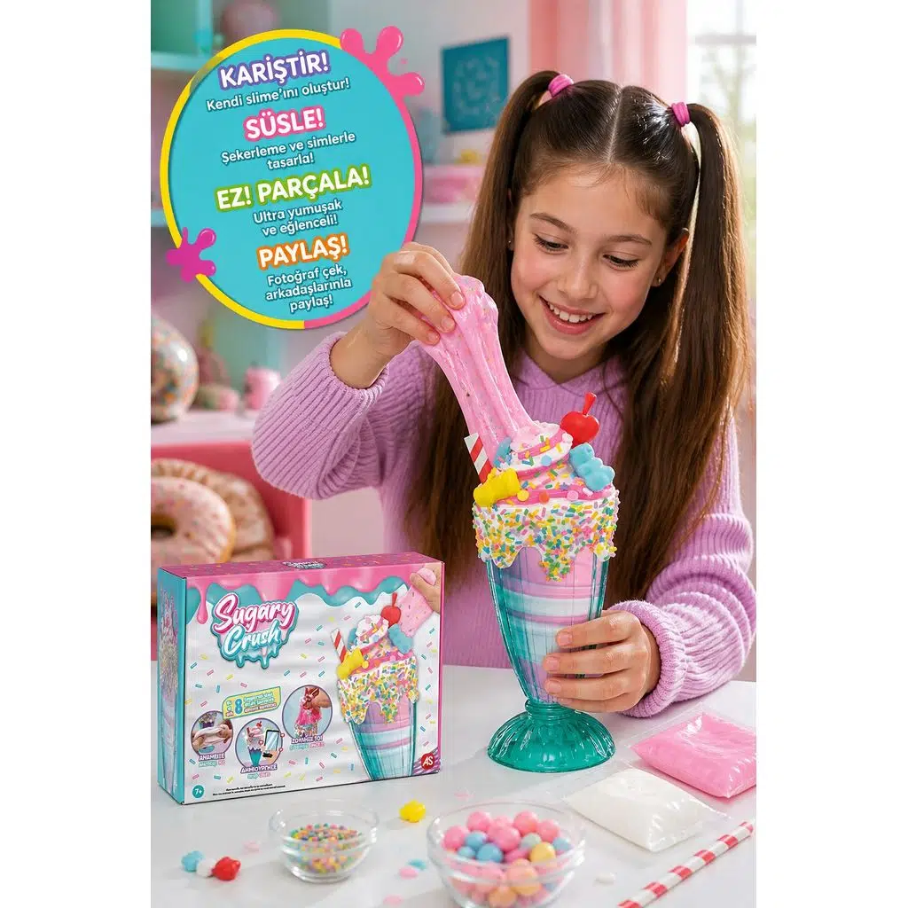 Slimy Milkshake Slime Seti Karıştır Süsle Ez Yumuşak Oyun Hamuru DIY Slime Oyuncak Seti