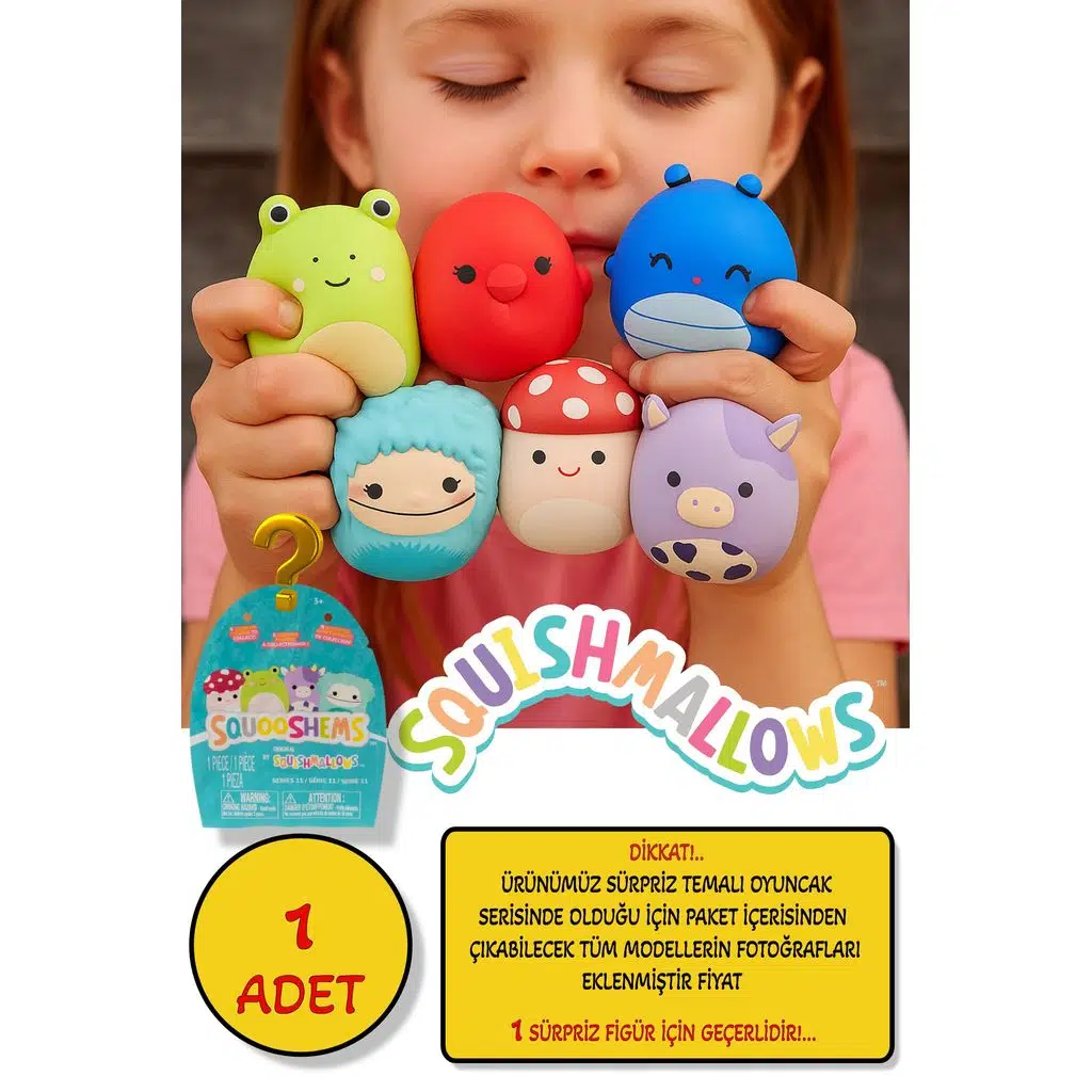 Squishmallows Squooshems – 1 Adet - 6.5 CM VIP Sürpriz Yumuşacık Koleksiyon Oyuncağı Seri 11