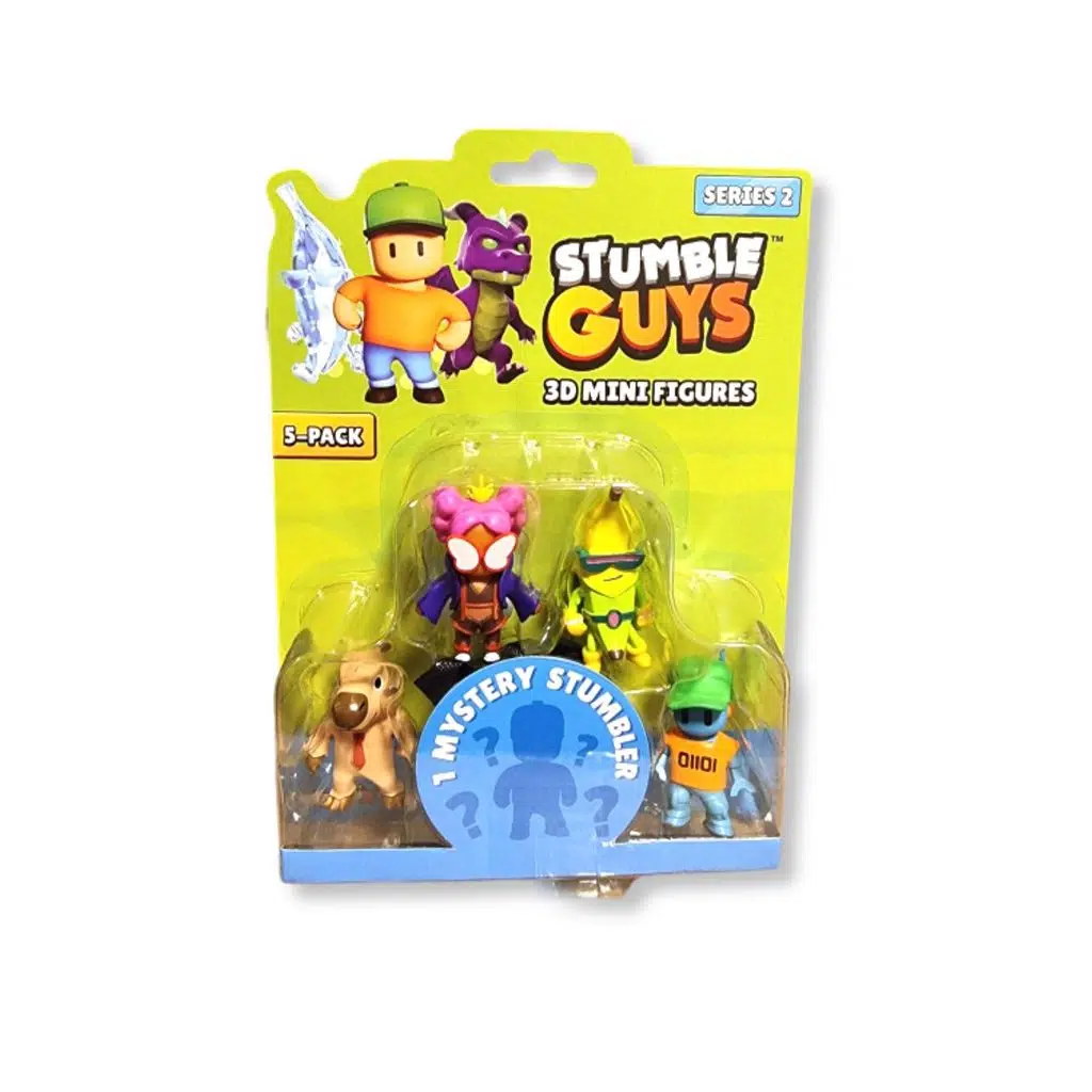 Stumble Guys Seri 2 - 5 li Figür Seti - Capybara - Fly Kween - Super Banana - Robot Guy