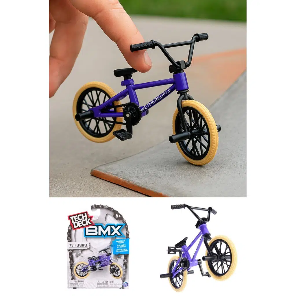 Tech Deck BMX Bisikleti Wethepeople Mor Gerçek Metal Çerçeve Parmak Bisiklet Oyuncak Model 12