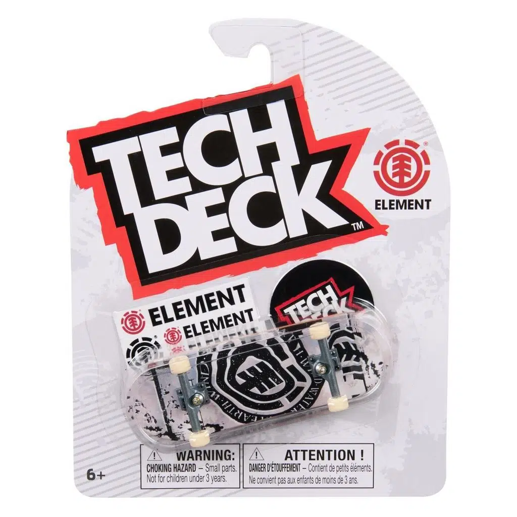 Tech Deck – Element – Siyah Beyaz Logo Grafik – Parmak Kaykay