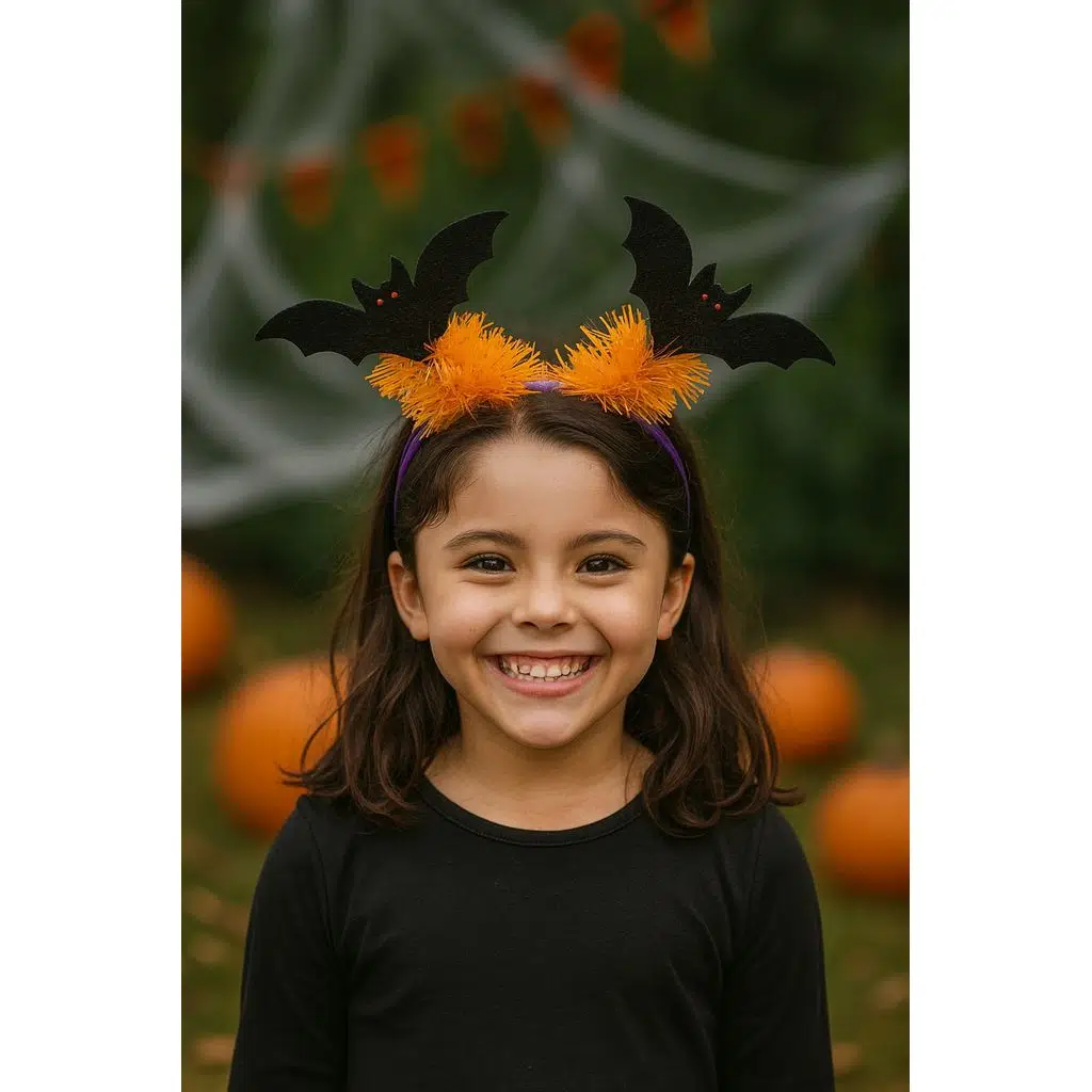Karanlık Yarasa Tac Parlak Turuncu Parti Aksesuar Halloween Cadılar Bayramı Çocuk Kostum Tacı